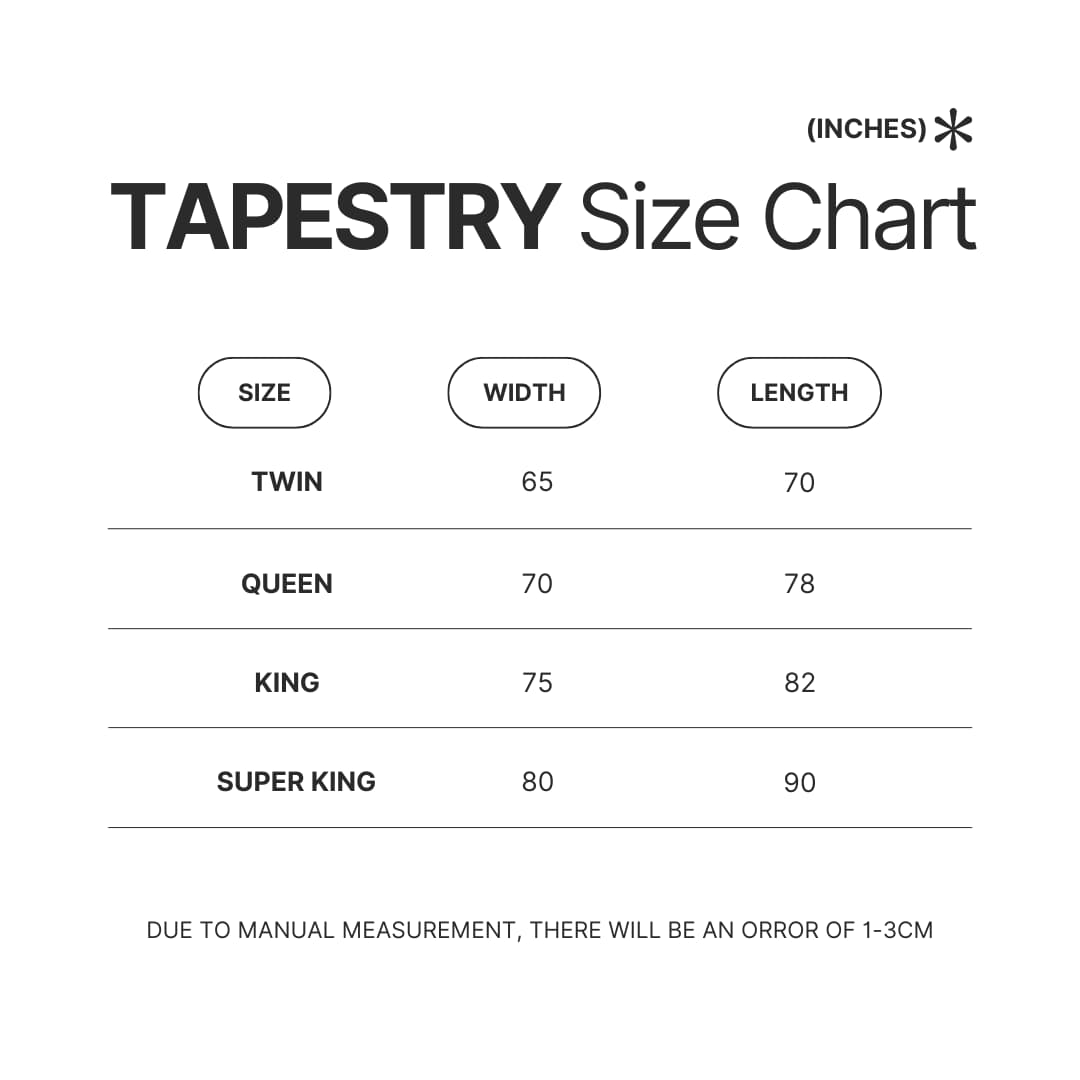 Tapestry Size Chart - Apothecary Diaries Store